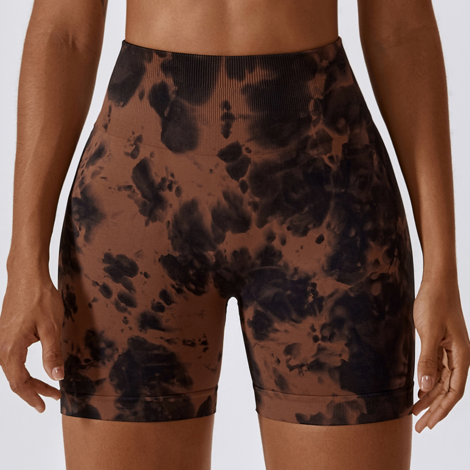 Short actif doux et sans couture tie-dye Scrunch