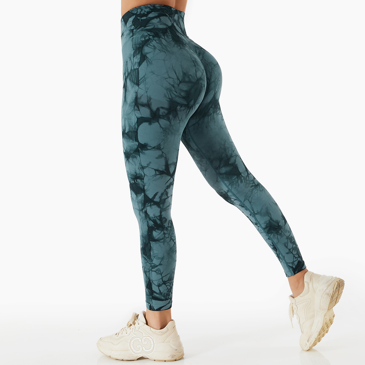 Legging taille haute tie-dye sans couture