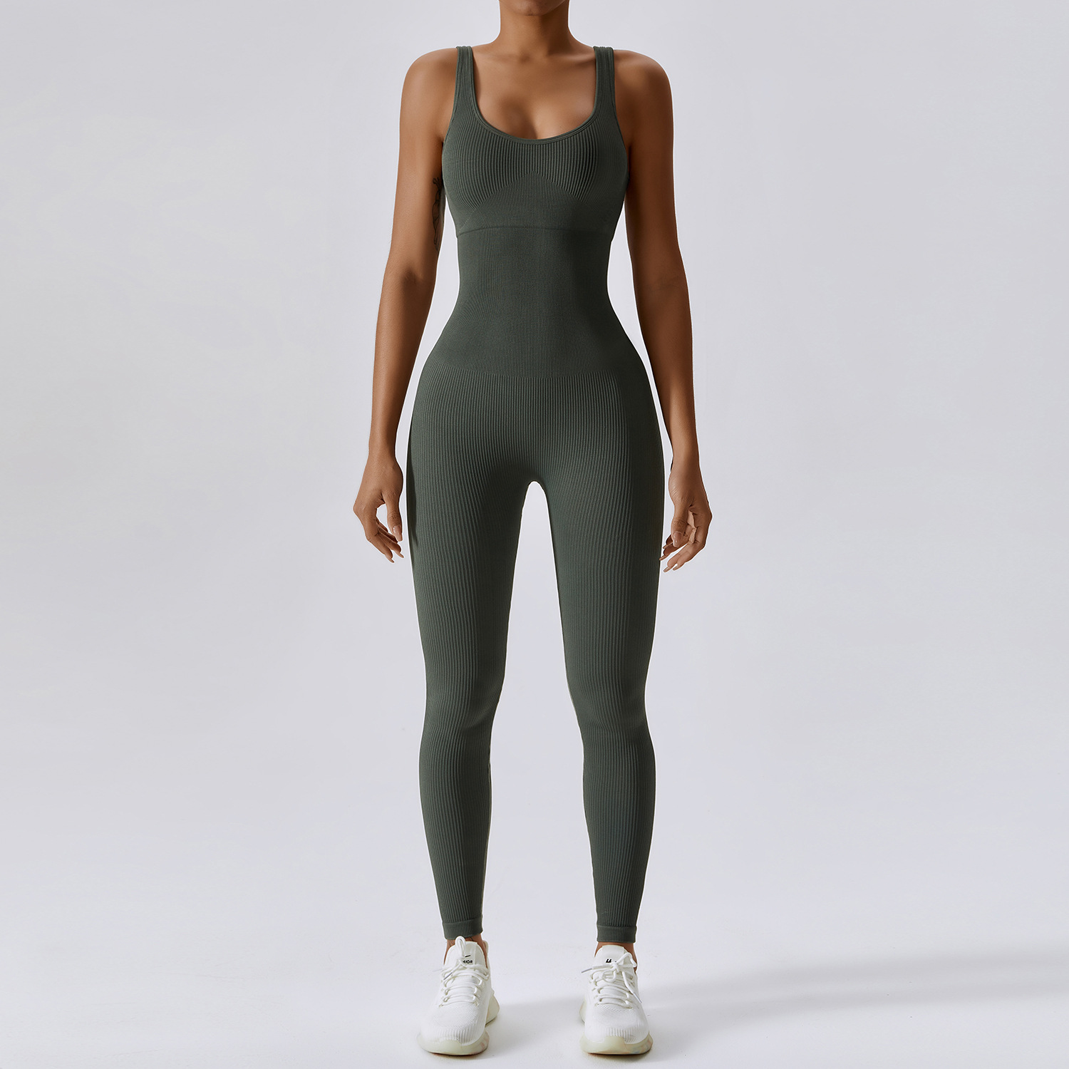 Legging de combinaison de yoga côtelé sans couture