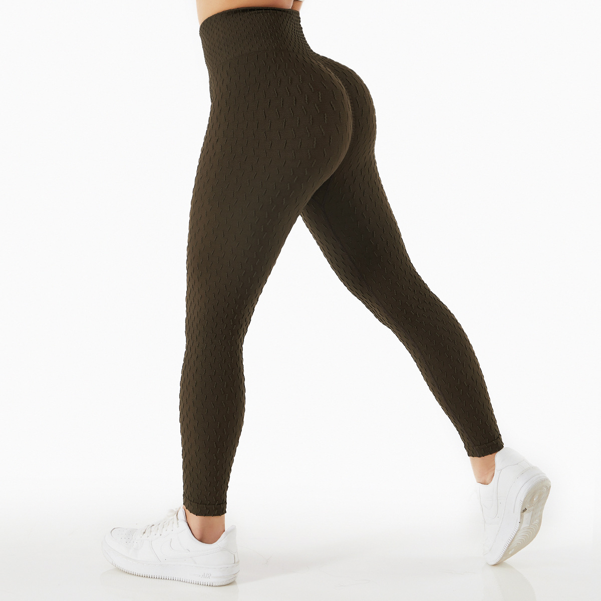 Legging d'entraînement jacquard taille haute sans couture