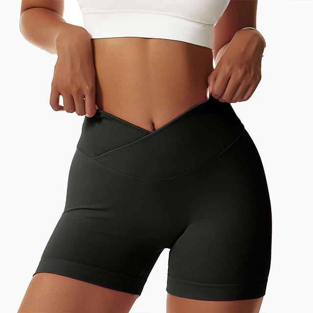 Short de yoga taille haute sans coutures