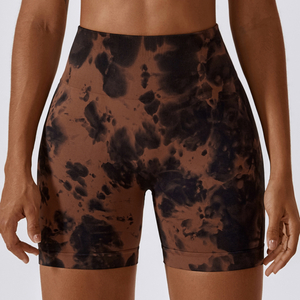 Short actif doux et sans couture tie-dye Scrunch