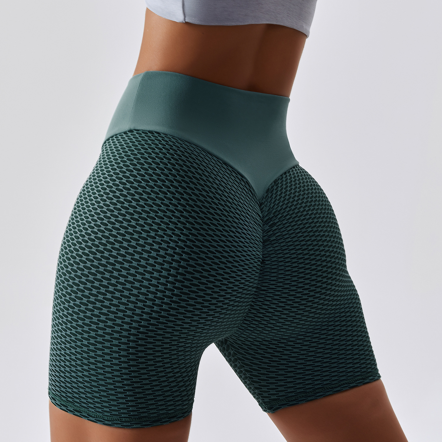 Short de yoga taille haute sans couture à séchage rapide