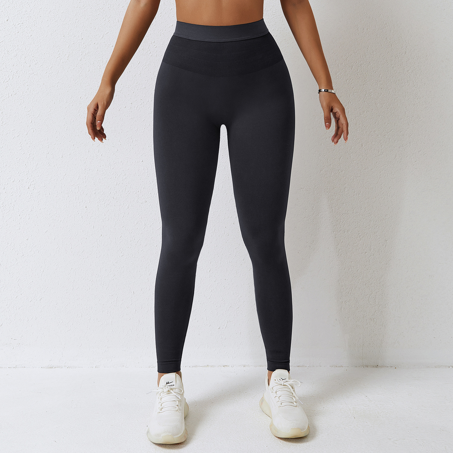 Legging taille haute sans couture pour salle de sport