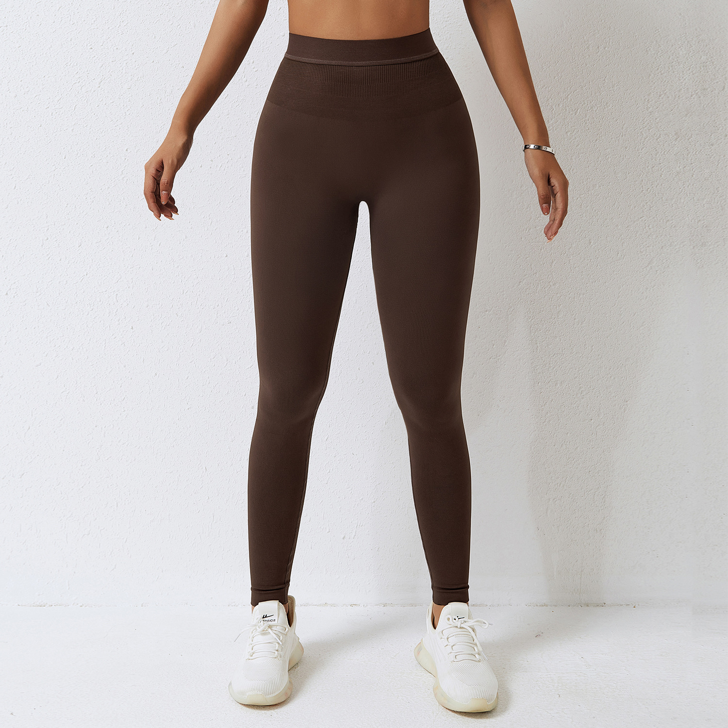 Legging taille haute sans couture pour salle de sport