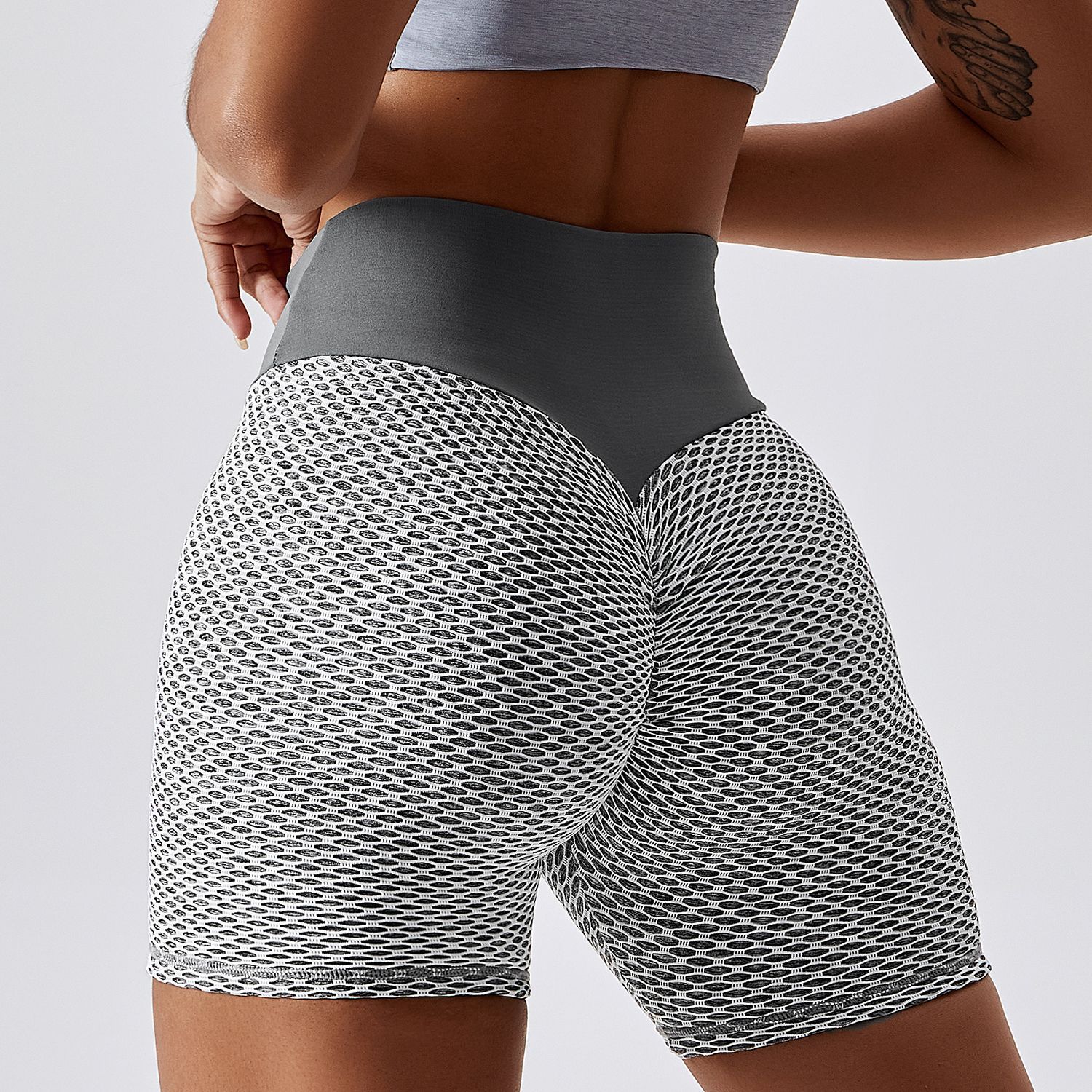 Short de yoga taille haute sans couture à séchage rapide